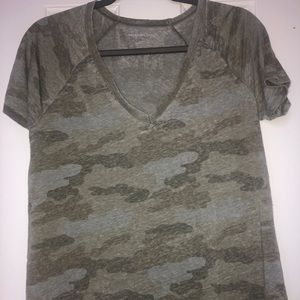 American Eagle Camo V-Neck Top